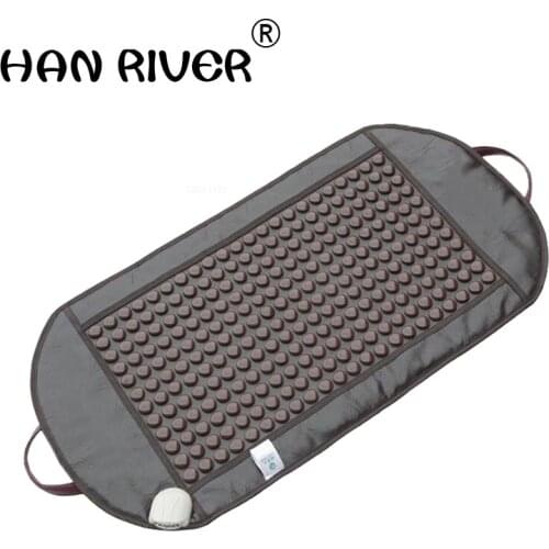 95*50CM Natural Real Jade Stone Tourmaline Thermal Massage Mat Far Infrared Ray FIR Heat Ceramic Mattress FREE GIFT