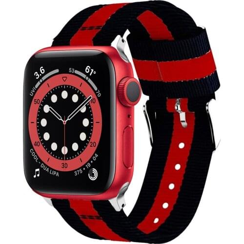 For apple watch band Soft nylon strap for iwatch bands Series 6 5 4 SE 44mm 40mm Series 3 42mm 38mm pulseira men women correa