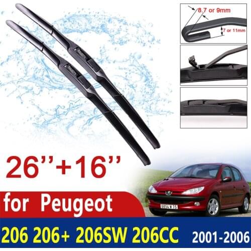 For Peugeot 206 206+ 206sw 206cc 2001~2006 2002 2003 2004 2005 Windscreen Windshield Wipers Car Wiper Blade Car Accessories