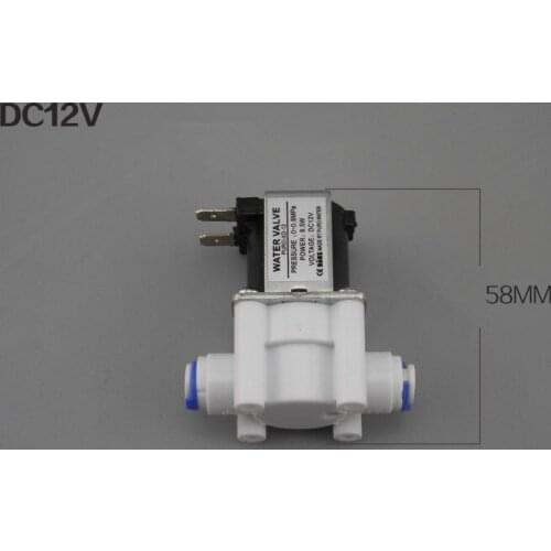 Electric Plastic Solenoid Valve 12V Normal Close 1/4" 3/8" Hose Pipe Quick Conntection RO Water Reverse Osmosis System