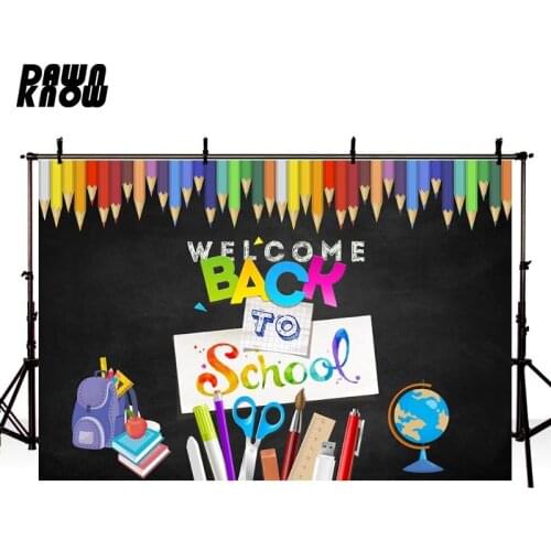 DAWNKNOW Back To School Photography Background Backdrop For Photographers Pencil Student Photocall Shoot Photo Studio lv2191