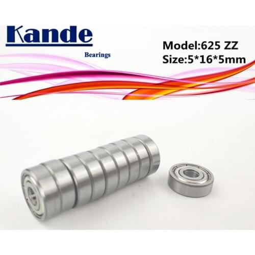 Kande Bearings 625 ABEC-1 625ZZ ABEC-3 625ZZ ABEC-5 625 ZZ Miniature Deep Groove Ball Bearing 5x16x5mm 625-2Z
