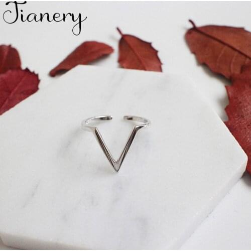 JIANERY Bohemian Vintage Silver Color Letter Rings For Women Opening Antique Rings Jewelry Girls Gifts