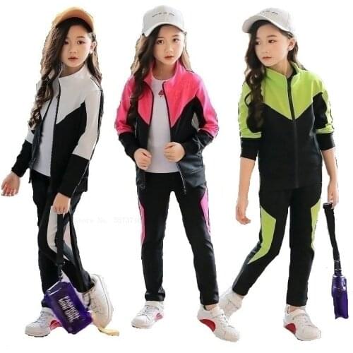 Girls Clothing Set Children 2020 Spring Autumn Sports Suit Long Sleeve Girls Tracksuits for Kids Clothes 4 6 8 10 12 13 14 Years