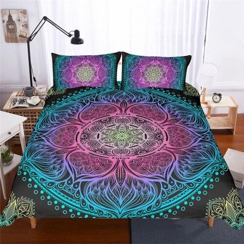 3D Boho Bedding set King size Mandala Duvet Cover Set With Pillow case Comforter set Bed LIne Full Bed set Bohemian Bedclothes