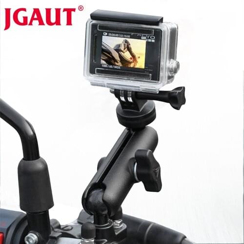 JGAUT Motorcycle Motorbike Bike Camera Holder Handlebar Mirror Mount Bracket For GoPro Hero8/7/6/5/4/3+ Action Cameras Accessory