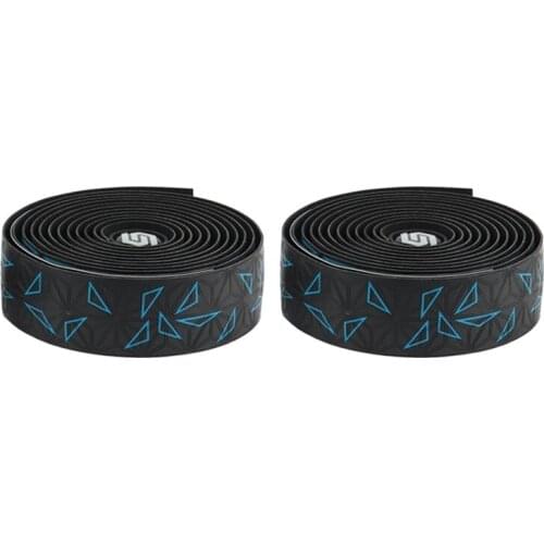 SYNLIBER MTB Bar Tape PU Belt Straps Anti-Slip Road Bicycle Handlebar Tape Cycling Handle Belt Bike Grips Bike-Blue