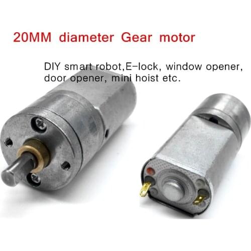 20MM dc gear motor All metal gear 3V 6V 12V DIY smart robot lock window opener Door opener mini hoist Motor