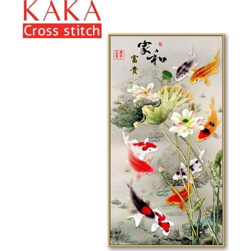 Cross stitch kits,Embroidery needlework sets with printed pattern,11CT-canvas for Home Decor Painting,Animals Full CKA0073