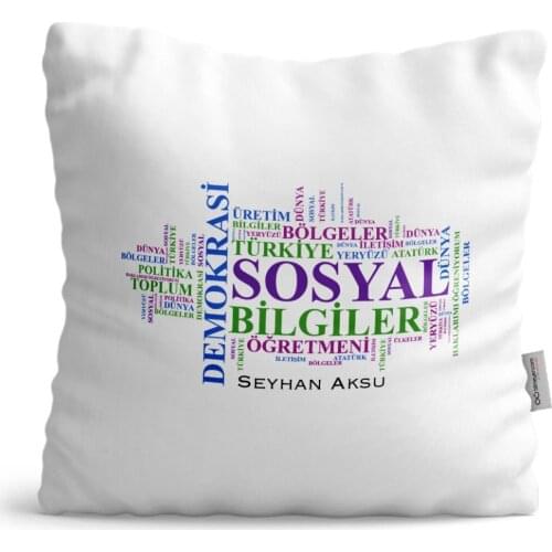 Personalized Social Studies Teacher Satin Pillow-1