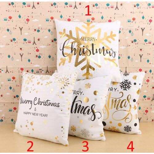 Christmas PillowCase 45x45cm Christmas Cushion Cover Decorations Sofa Pillow Case for Home Party Merry Christmas Decorations