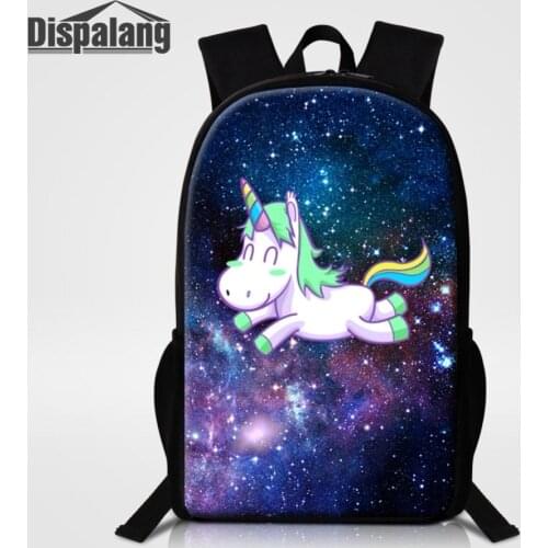 Universe Space Unicorn Printed School Bags For Student Animal Back Pack To School Children Fashion Daily Bagpack Adults Rucksack