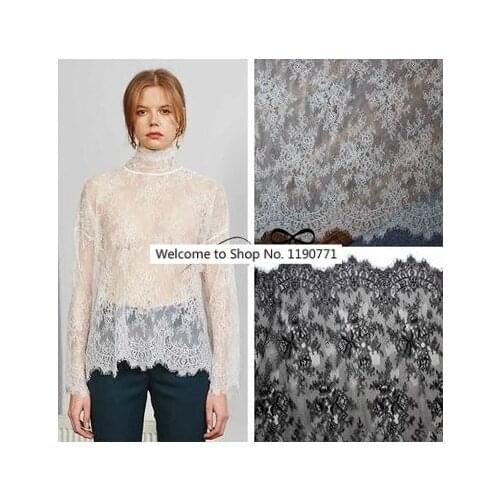 Full-width Positioning High-grade Thin Eyelash Lace Perspective Fabric 150CM Handmade diy Clothing wedding Accessories