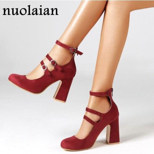 Womens Platform Pumps Dress Wedge Summer Shoes Woman Faux Suede Leather High Heels Lady Pump Shoe High Heel Sandal Shoes