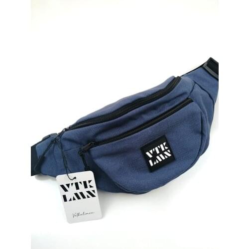 Unisex Waterproof Colorful Shoulder and Waist Bag Dark Blue