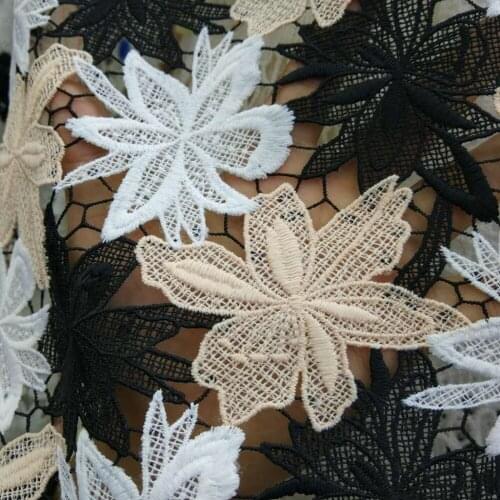 Hight Quality Embroidered lace fabric 1yard Embroidery fabric African lace Milksilk little Reflective Lace Fabrics For dress
