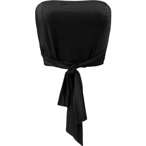 Ladies New Plain Strapless Sleeveless Tube Womens Bandeau Top Black Red