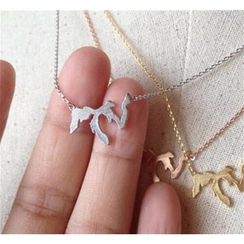 ZMZ 2019 Europe/US fashion Great lakes Michigan state necklace - Great lake Necklace - Great Lakes Home Charm Necklace