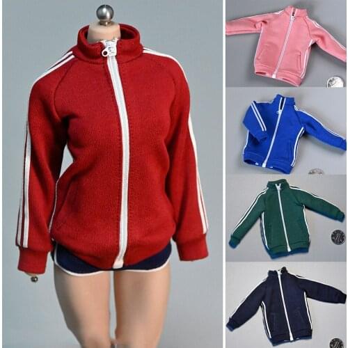 1/6 Female soldier student sports school uniform jacket jacket model for 12 inch action figure body