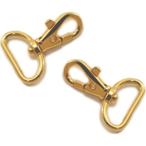 1 Inch Swivel Snap Hooks, Gold Finish, Trigger Style Purse Clips