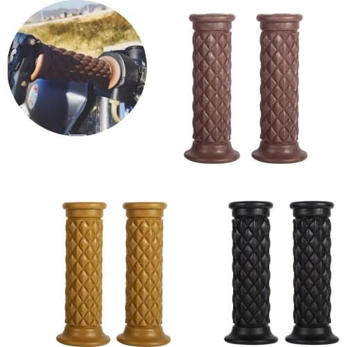 1 Pair of Motorcycle Handlebars 7/8" 22mm Universal Rubber Motorcycle Handlebar Antiskid Hand Grips Bar End Hot