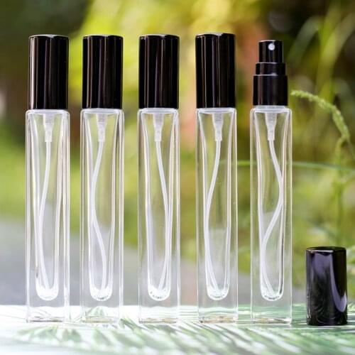 10pcs/lot 10ml Refillable Sample Perfume Glass Bottle Travel Empty Spray Atomizer Bottles Cosmetic Packaging Container