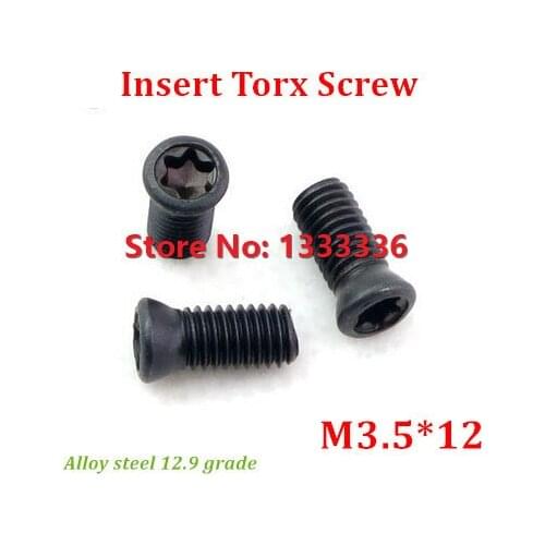 100pcs/lot M3.5*12 Insert Torx Screw Replaces Carbide Inserts CNC Accessories Lathe Tool/Blade Cutter Bar Alloy Steel 12.9