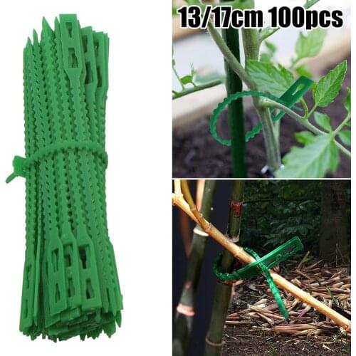 100pcs Reusable Garden Plant Cable Ties Shrub Flexible Plastic Strong Plant SupportAdjustable Plastic Cable Ties Tools