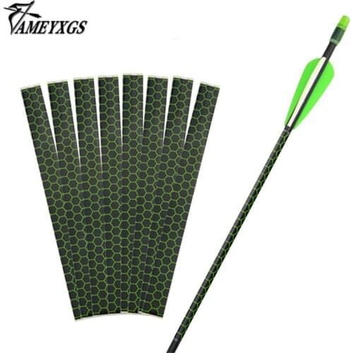 15 Pcs Archery Arrow Sticker Heat shrink Black and Green DIY Arrows shooting Accessories Outdoor sports