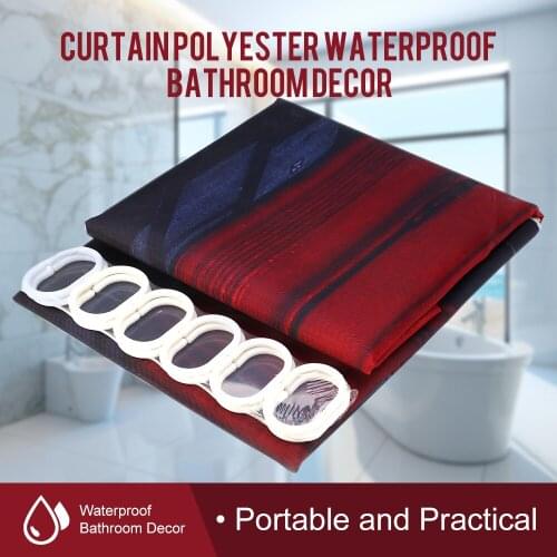 180*180cm Shower Curtain 3D Waterproof Polyester Curtains London Big Ben Patte With 12 Plastic Hooks For Bedroom Curtain