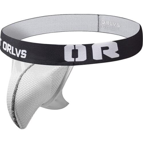 2020 ORLVS Brand Sexy Underwear mesh Thongs Transparent Cotton Jockstrap Briefs Man G String Thongs Mens Underpants OR152