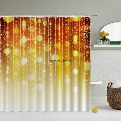 2021Merry Christmas Shower Curtains Waterproof Bathroom Curtain Xmas Bath Curtain large Size 240*180cm Shower Curtain With Hooks