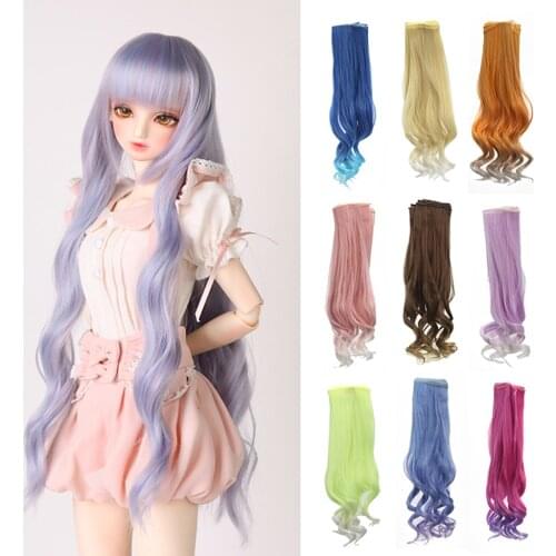 25x100cm Doll DIY Wavy Hair Wig for 1/3 1/4 1/6 BJD SD DZ Dolls