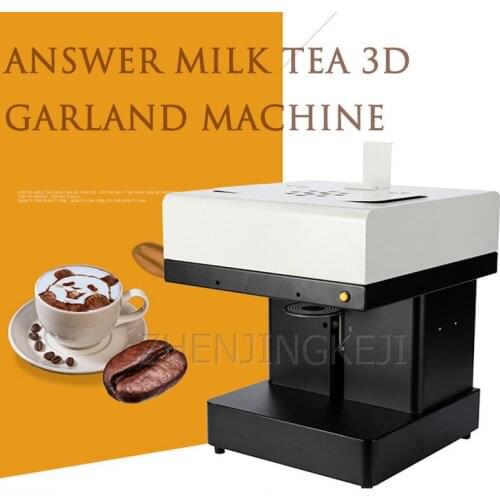 Milk Tea 3D Pull Flower Equipment Coffee Milk Cover Divination Machine Cake Room Beverage Shop Custom Made Print Device110*110MM