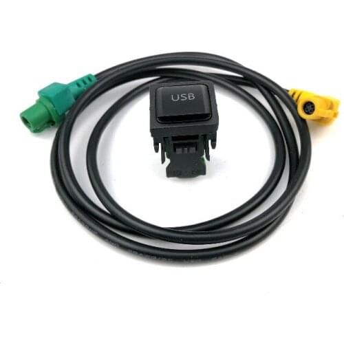 5KD035726A Car USB socket switch with wiring harness for RCD 510 RNS315 Pour for MK5 Golf MK5 MK6