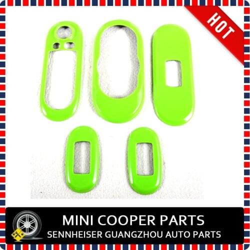 Brand New UV Protected Window regulators Driver Frame Mini Ray Style Green Color For Mini Cooper F55 Only (5 Pcs/Set)