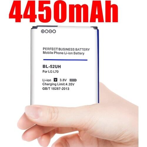 4450mAh BL-52UH Battery for LG L70 L65 D285 D320 D325 D329 VS876 D280 D320N DUAL SIM H443 Escape 2 Spirit H422 battery