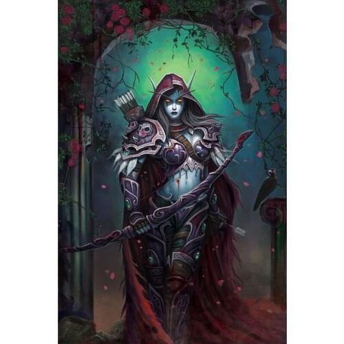 Diy Diamond Painting Cross Stitch WOW Archer Sylvanas 5d Full Square/Round Diamond Mosaic Embroidery Rhinestones