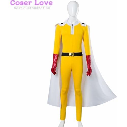 One-Punch Man battle suit anime jumpsuit Saitama Cosplay Costume for Halloween Christmas New years