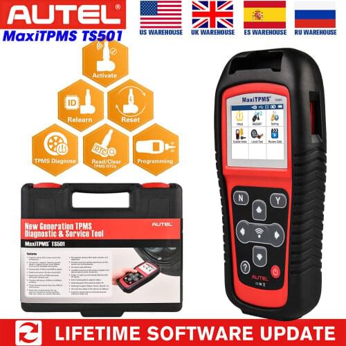 Autel MaxiTPMS TS501 Relearn Tool TPMS Reset, TPMS diagnose, Read/ clear TPMS DTCs, Sensor Activation, Program MX-Sensor, Key