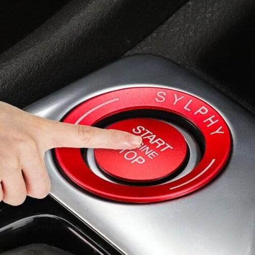 Car Engine Start Ignition Switch Ring Sticker for Nissan SYLPHY 2020 2021 interior Accessories carstyling