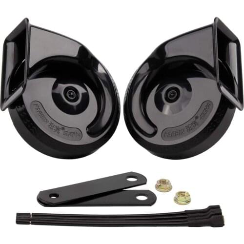 FARBIN Car Horn Loud 12v High/Low Tone Super Loud Horn Waterproof Electric Horn for Truck Motorcycle Train Black/Blue/Red/Yellow