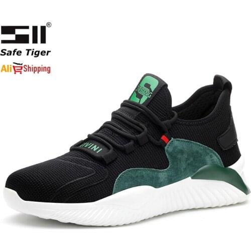 All Season Men Safety Shoes Breathable Anti-Smashing Steel Toe Work Shoes Puncture Proof Boots Dropshipping