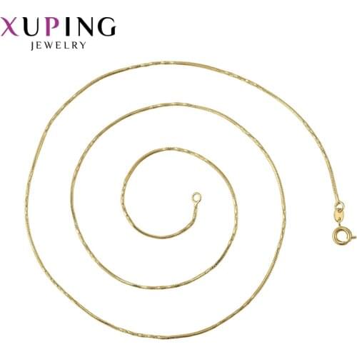 Xuping Elegant Light Yellow Gold Color Plated Necklace Fahsion High Quality Jewelry for Women Gifts 45409