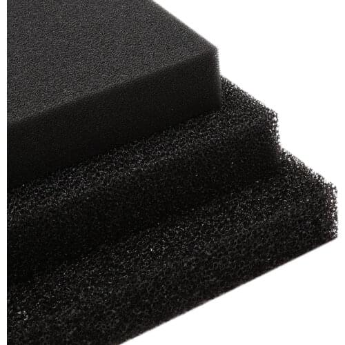 Activated Carbon Filtration Foam Pad Filter Aquarium Square Biochemical Filtration Sponge Sheet S/M/L hole