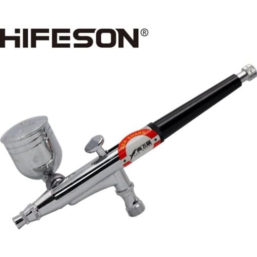 HIFESON Pneumatic Spray Gun Pneumatic Mini Paint Spray Gun Tool 0.3mm Nozzle for Automobile Commercial Paint 5cc Toolbox