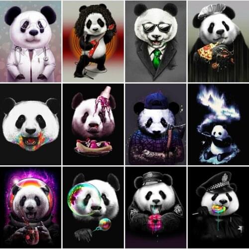 AZQSD Diamond Embroidery Panda Mosaic Handmade Full Square Diamond Painting Animal Cross Stitch Rhinestones Home Decoration