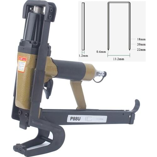 Meite P88U Pneumatic Coir Mat Stapler For Mattress Sofa Cushion Cloth Blanket Staples Gun