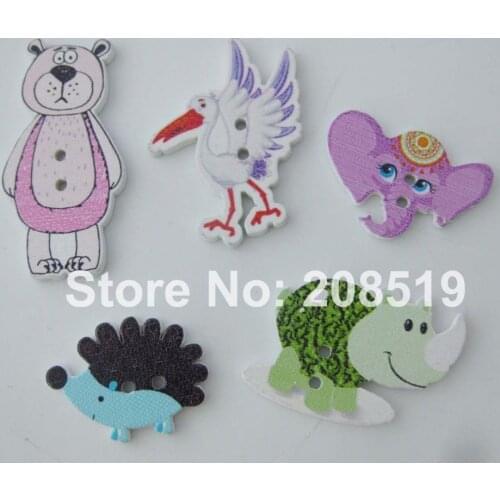 WBNOGA Cute animal buttons children clothes decoration 150pcs multicolors garment accessories