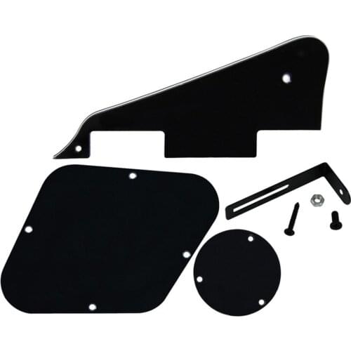 FLEOR Guitar Accessories Set of Guitar Pickguard Scratch Plate & Control Cavity Cover & Switch Cavity Cover & Bracket for LP